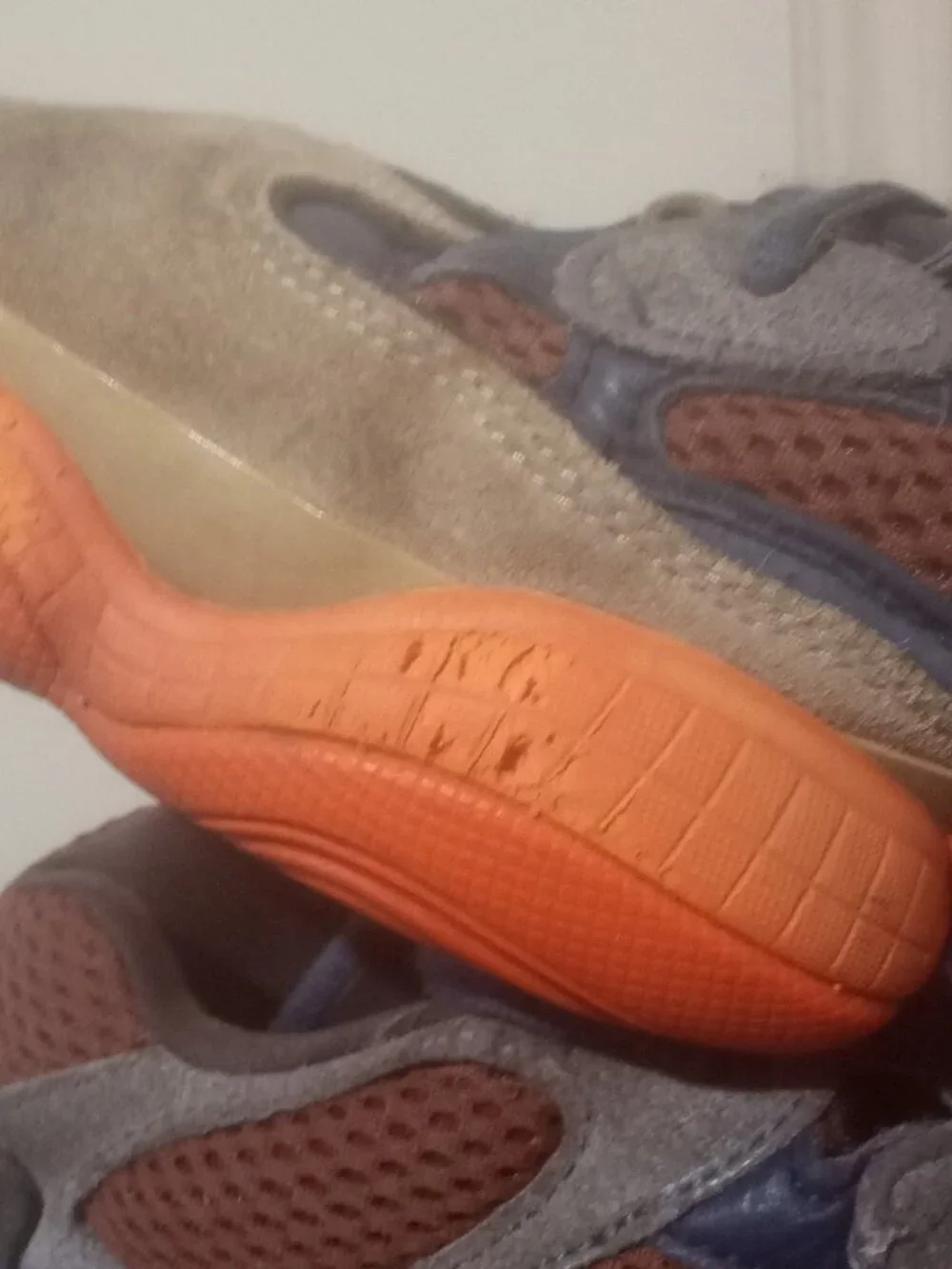 Adidas Yeezy 500 Enflame GZ5541 Mens Size 9 Orange Blue Brown Low Top Sneakers